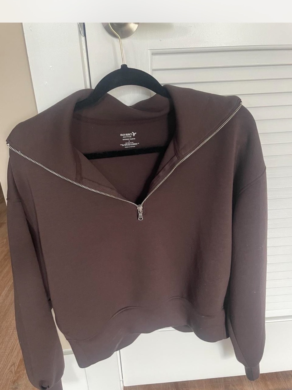 Old Navy Brown Half-Zip Hoodie Sweatshirt